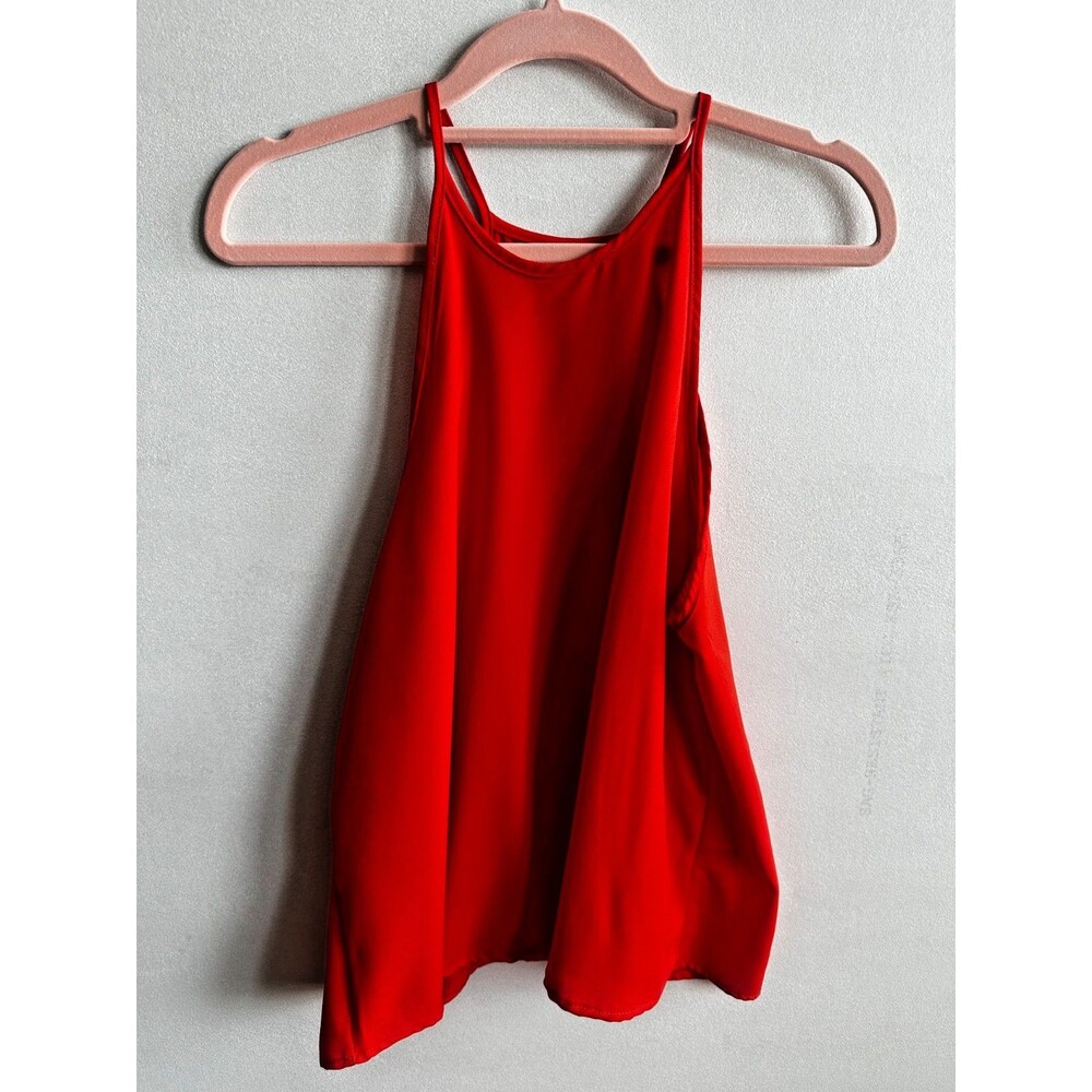 Paper Crane Womens Red Halter Tank Top Small Resort Coastal Soft Girl Summer